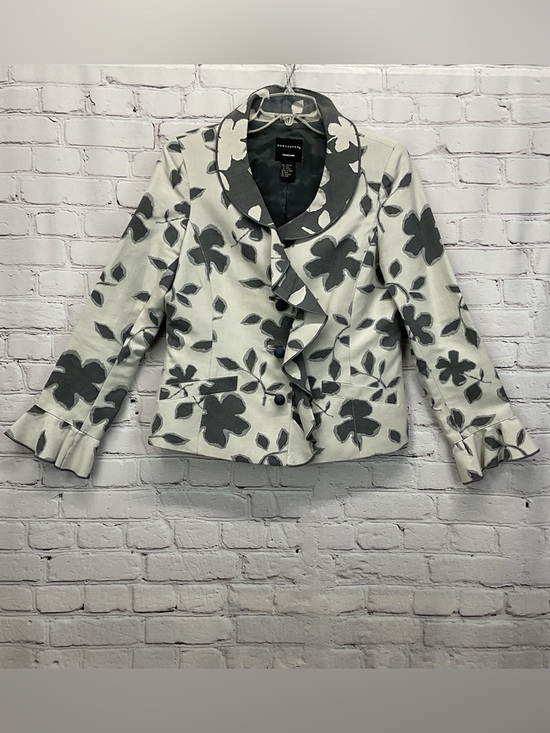 Doncaster Jackets & Blazers - DONCASTER Collection Blazer Women's Size 8 Dark Gray/Lt. Gray Floral Business